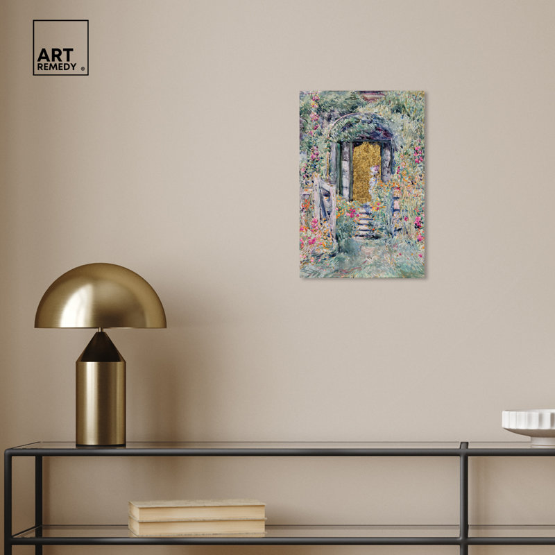 Golden Door Garden Impressionist Landscape Canvas Art, 10" x 15"