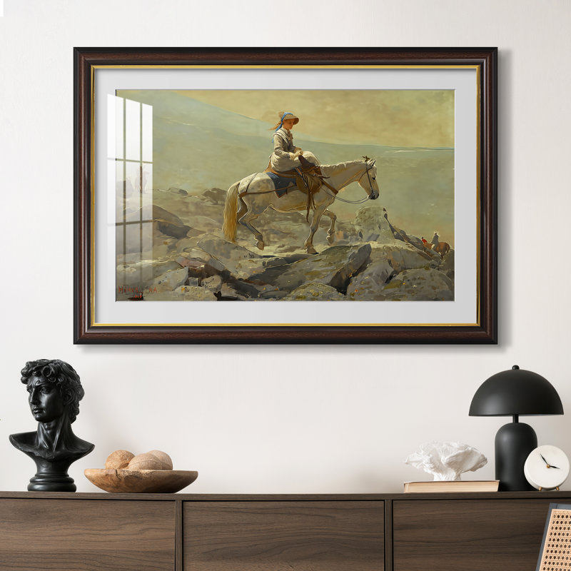 Le sentier des cavaliers, Montagnes Blanches, 1868 - Winslow Homer - Estampe encadrée sur mesure, 24x34 INNER SIZE