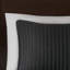 3 pièces de courtepointe très grand / très grand, couleur noire, courtepointe corail réversible, tissu en microfibre, rembourrage en coton, noir froissé, avec ornement, microfibre, look élégant-121162266-121162269