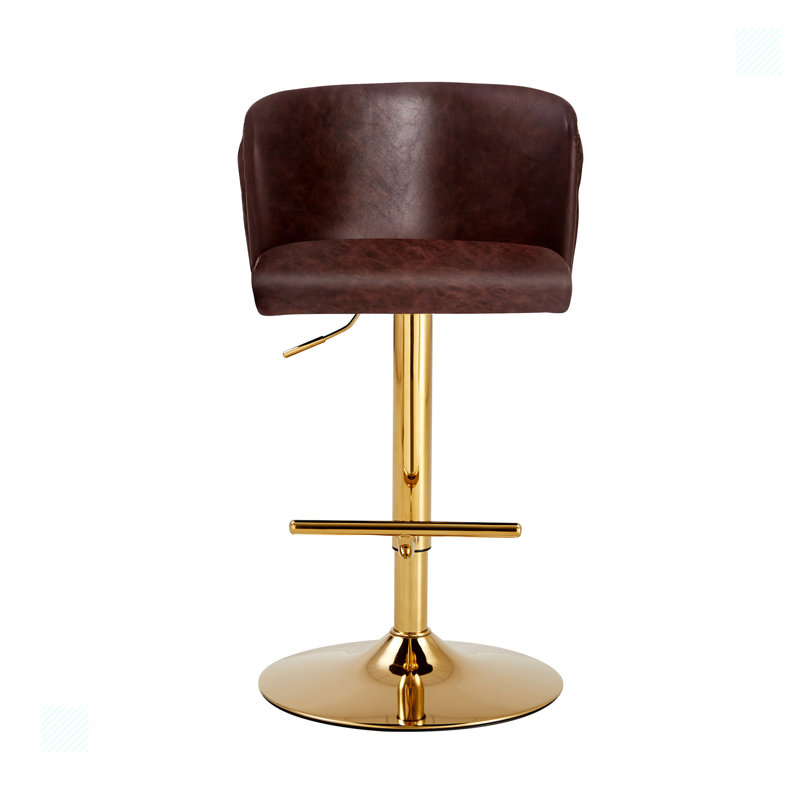 Chaise d'appoint touffetée large 18,29 po Piercesare, Similicuir brun foncé