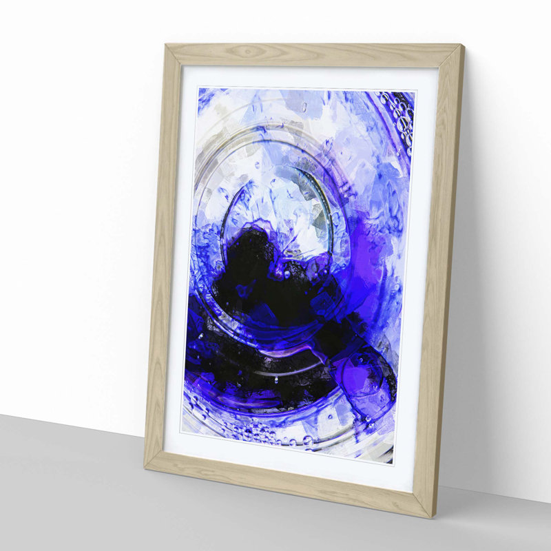 Ruling the World in Abstract - Picture Frame Graphic Art Print, Oak, 76cm H x 50cm W x 2cm D