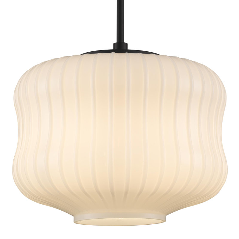 Cara 1-Light Matte Black Pendant Light, Matte Black