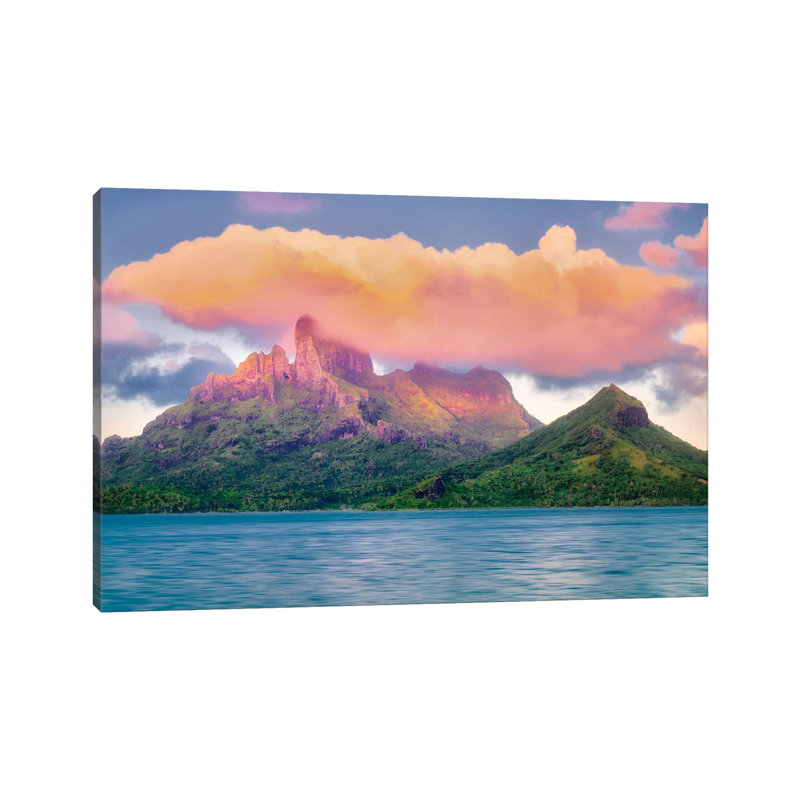 Bora Bora Sunset by Dennis Frates - Print on Canvas, Wrapped Canvas, 45.72cm H x 66.04cm W x 1.91cm D