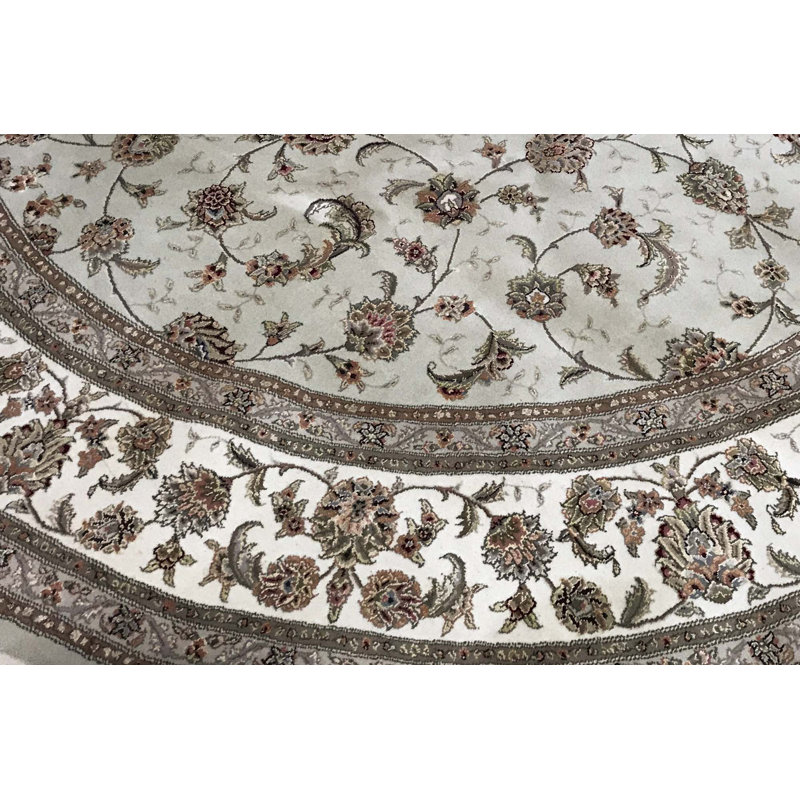 Oriental Area Rug in Taupe/Ivory