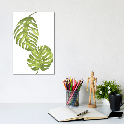 Green Leaves Floral Collection - Wrapped Canvas Print