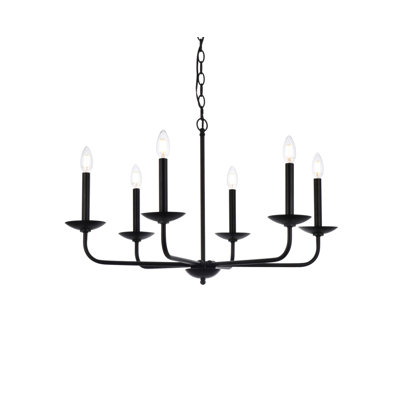 Baltray 6-Light Dimmable Steel Chandelier