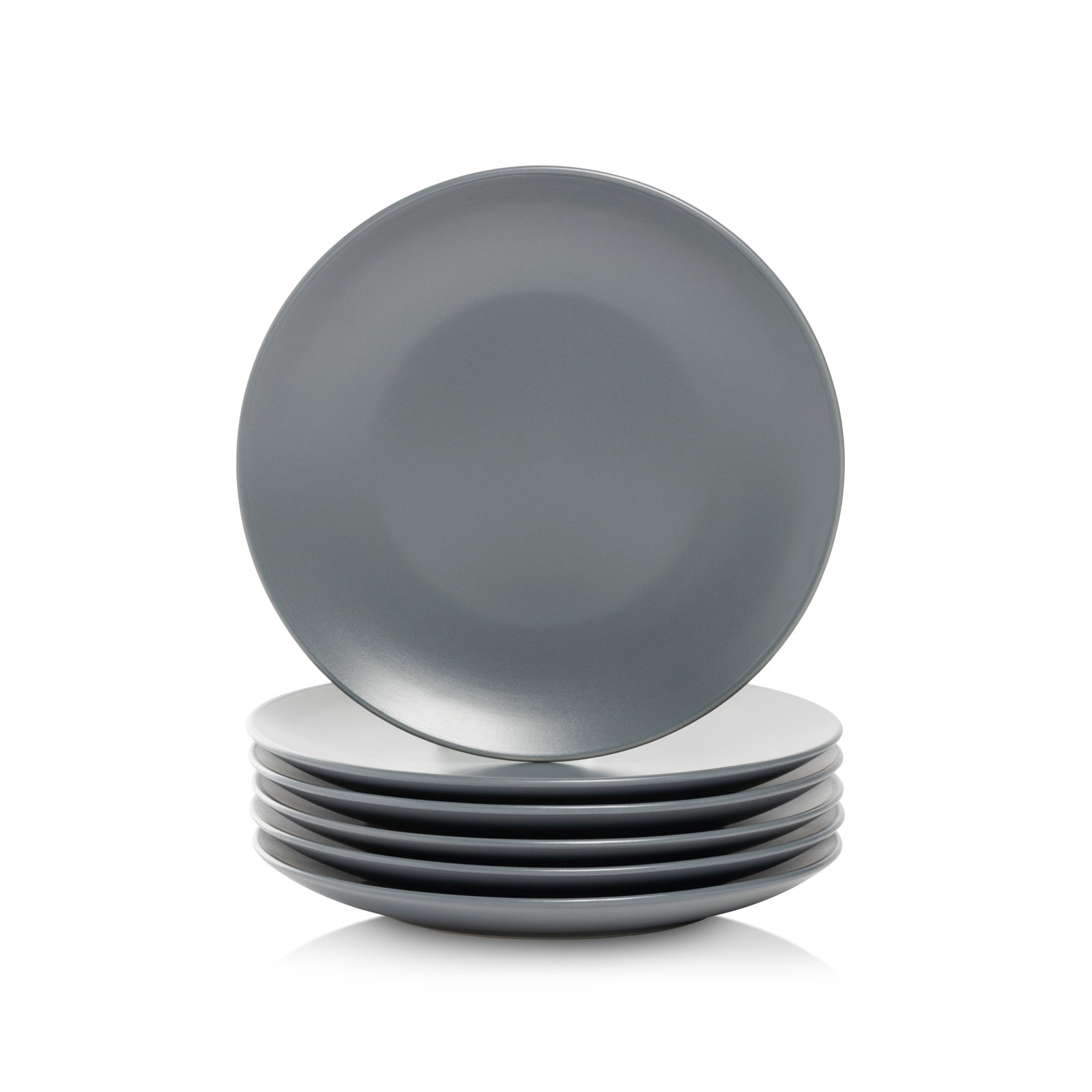 Wazee Matte 8" Dinner Plate, Gray