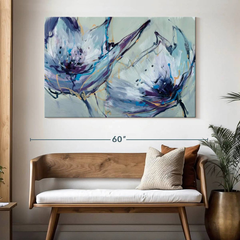 Avery en fleurs lilas, H 34 po x l 51 po
