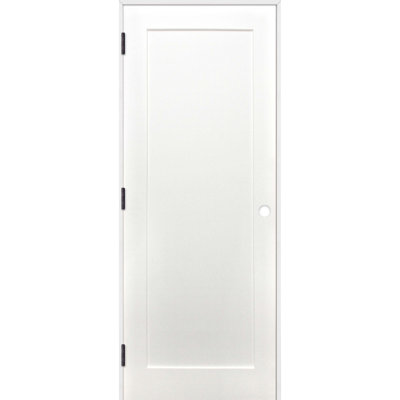 Shaker 80" Solid Wood Paneled with Installation Hardware & Jambs Kit 