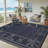 9x12 NavyGrey Tropical Plants Reversible Outdoor Rug, Waterproof Large Plastic Straw Indoor Outdoor Carpet for Camping RV Deck Balcony Picnic Backyard-1552789810-1552789808