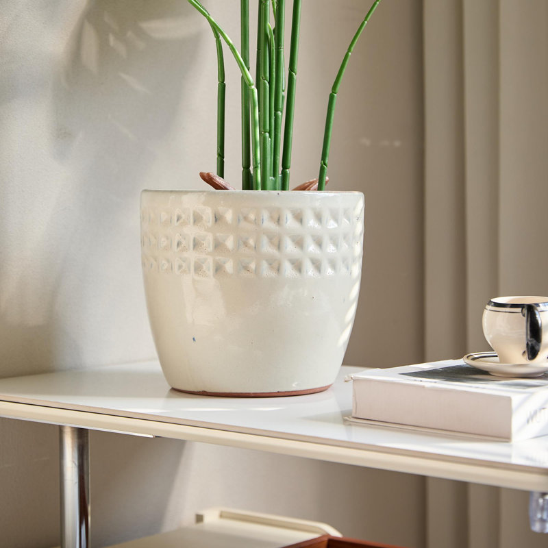 Pot de fleurs en céramique de haute qualité, Blanc ancien
