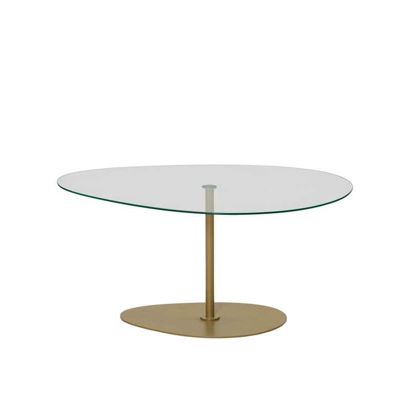 Glorias Coffee Table, Transparent, Gold