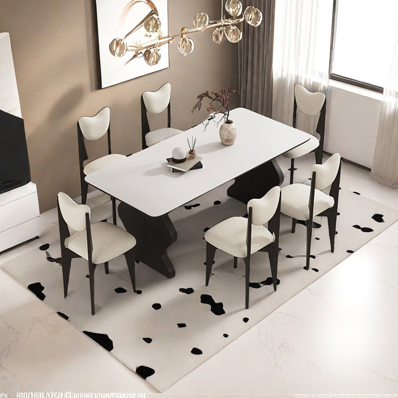 Table de salle à manger en bois massif de style médiéval, H 29,52 po x L 70,86 po x l 35,43 po
