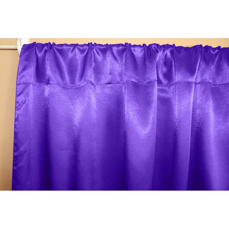 Panneau de rideau semi-transparent en polyester Dafni, L 58 po x L 72 po, Mauve