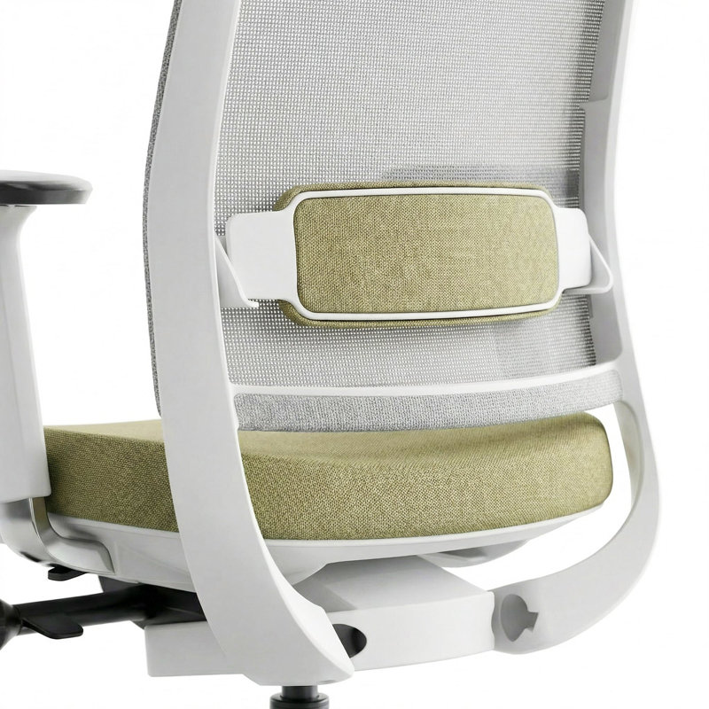 Chaise de travail Elevate, Without Headrest, Moss Green, White