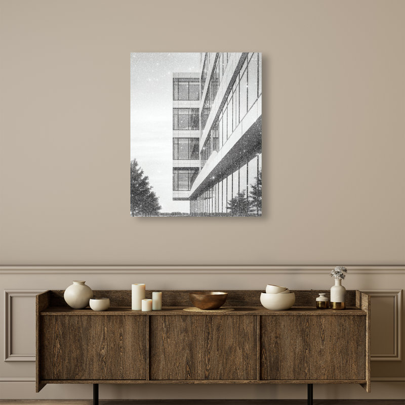 Glass Labyrinth II Architecture Canvas Print by Oliver Gal, Black Frame, 16 x 20, 30"H x 36"W, Gallery Wrapped
