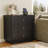 3 - Drawer Nightstand with Charging Station, Mid Century Modern End Table Arched Design, Bedside Table-1141179502