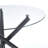 Round Dining Table With Oak Metal Leg And Tempered Glass,Modern Space Saving Kitchen Table-167552042