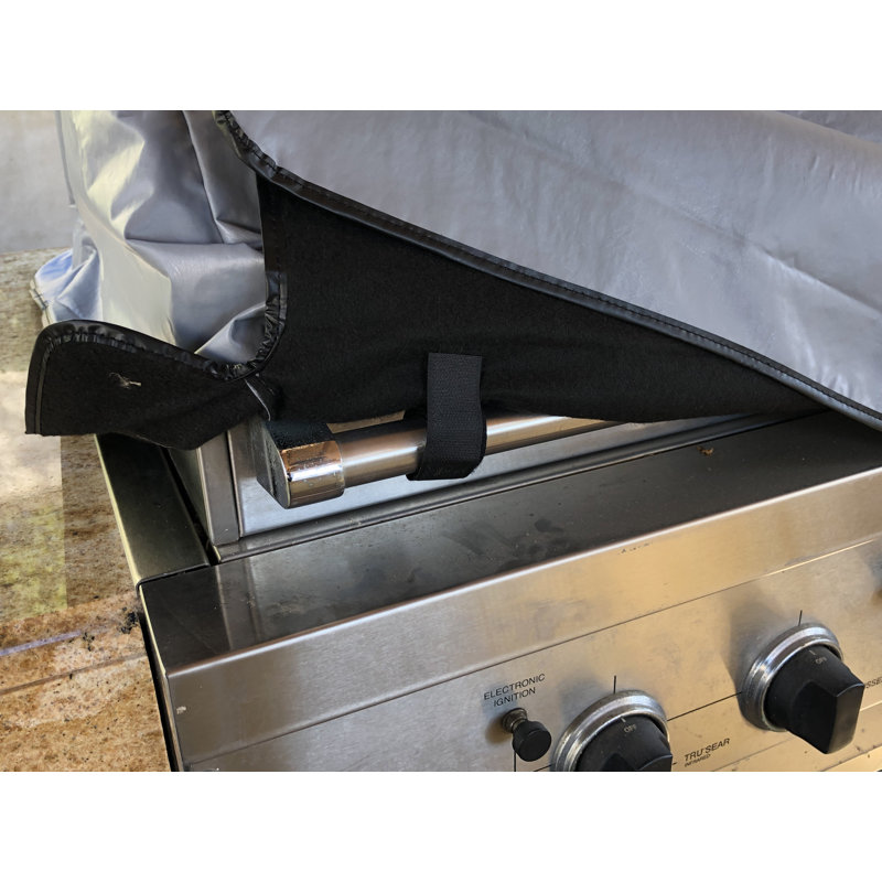 Covered Living 45″ Grey Vinyl Built-In BBQ Grill Cover / Outdoor Kitchen Island Heavy Duty, Water Repellent, Gray