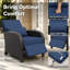 Fauteuil inclinable d'extérieur Sylwen en résine tressée avec dossier réglable et repose-pieds intégré, fauteuil de jardin résistant aux intempéries avec coussins épais amovibles-329221365