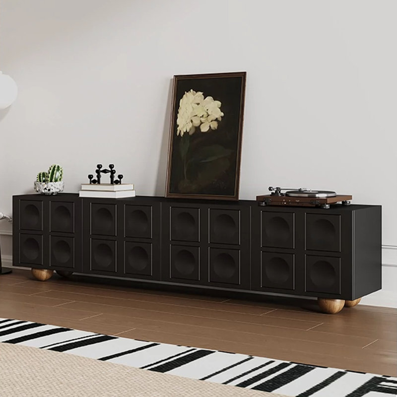 Modern simplicity Black TV Stand TV Stand, 94.48"