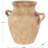 Daily Ceramic Antique Style Textured Vase With Shadings And Handles-1548681786