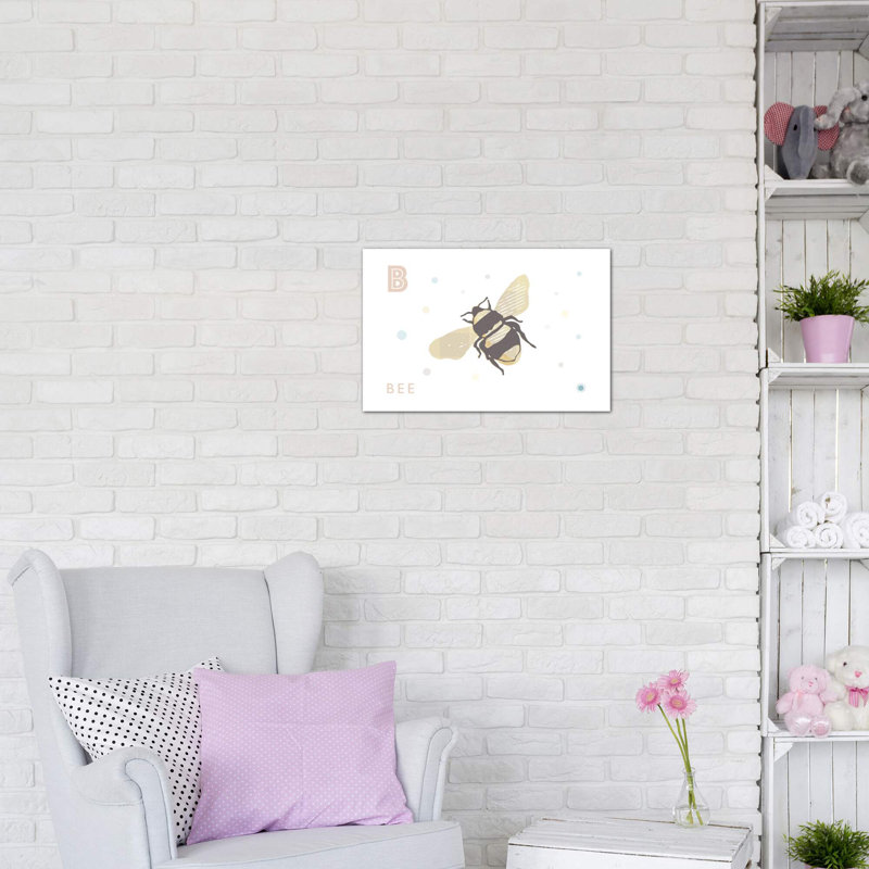 «B Is for Bee» - impression, Pas de tapis, Toile tendue, H 40 po x l 60 po x 1,5 po