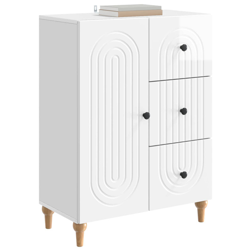 66cm Sideboard, High Gloss White