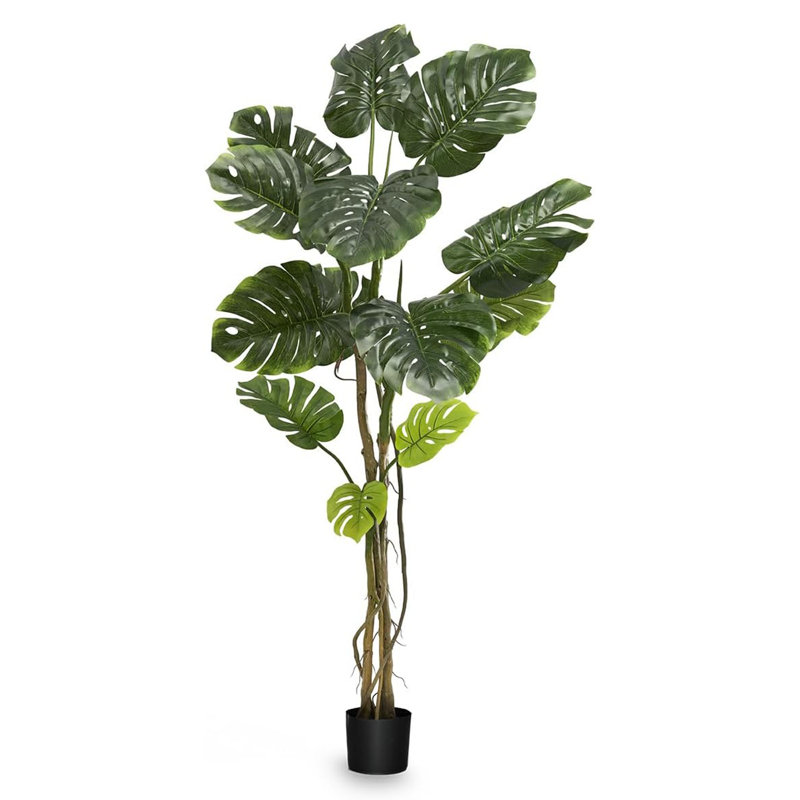 Latitude Run® Artificial Monstera Tropical Palm Tree Home Decoration, 72 Inches