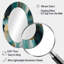 Vivid Emeral and Gold Contours Circles I - Miroir décoratif abstrait ovale sur métal-1000477806