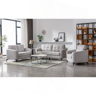 Ensemble de salon en tissu tissé