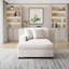 Chaise longue moderne rembourrée avec deux coussins et pieds en bois massif l 42,2 po Yalisa-1837404264-1853556378