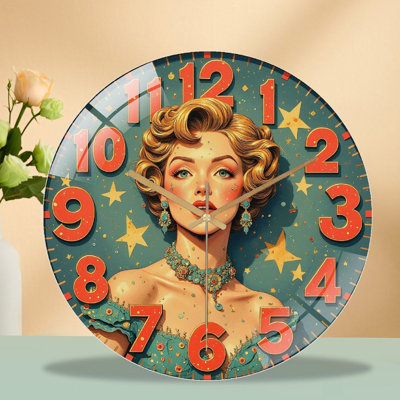 Horloge murale rétro rétro 12 po