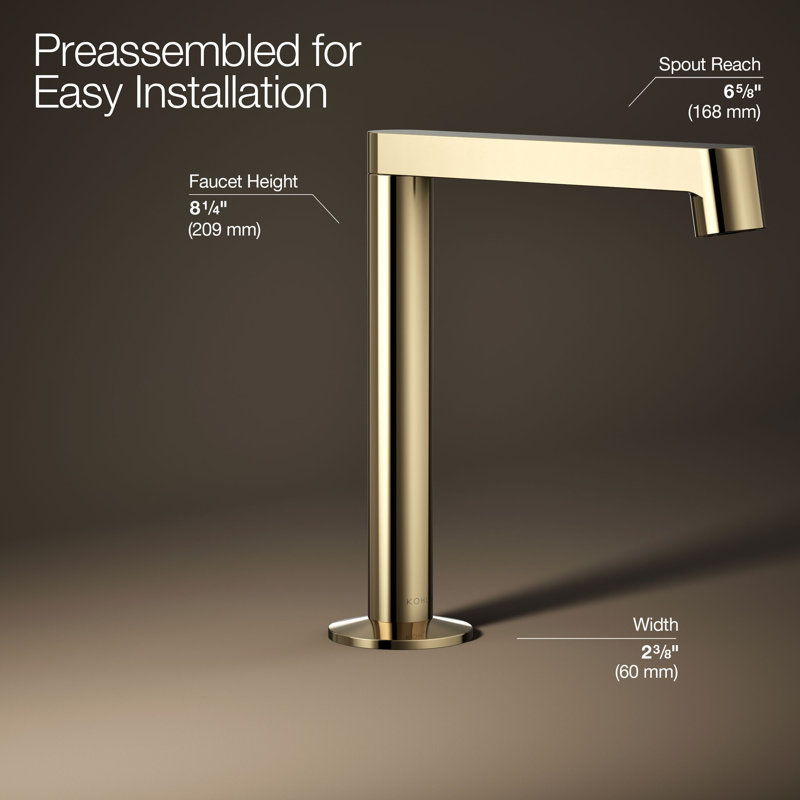 Components™ Bathroom Sink Spout with Row Design, Gold