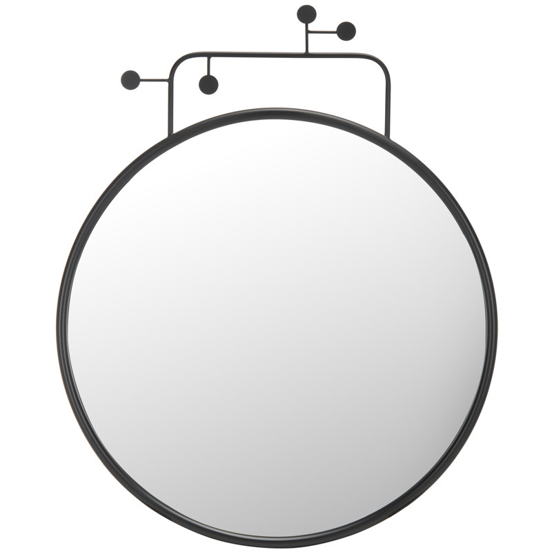 Virdie Iron Circle Wall Mirror