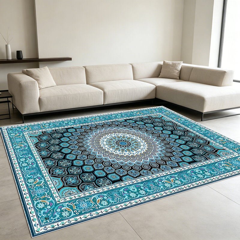 Ethnic-style mandala carpet, soft and easy to maintain, suitable for multiple scenarios, universal for home and commercial spaces, indoor soft furnishing carpet