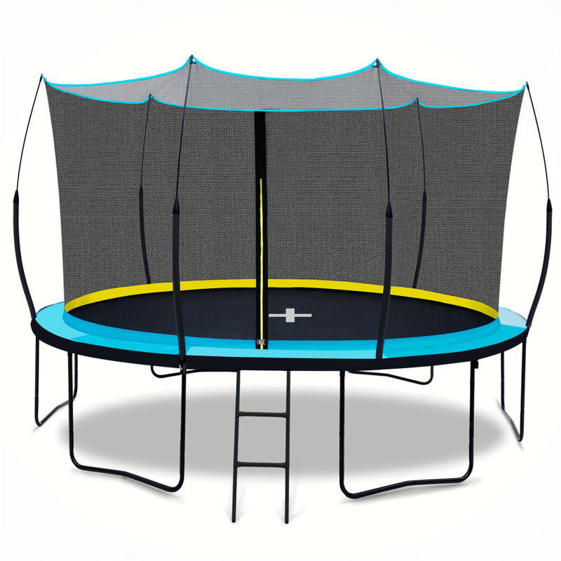 Creationstry Round Backyard Trampoline, Blue