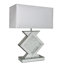 Esme Luxury Table Lamps, 68.5cm Bedside Buffet Lamp with Mirrored Base and Faux Silk Shade-39386972-16771828