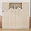 Lit escamotable double avec armoires de rangement
