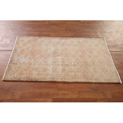 Tapis géométrique délavé traditionnel 3 x 5