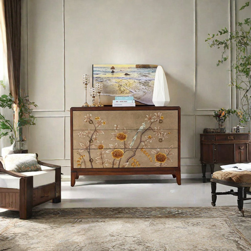 Modern Simple Painted Birch Entrance Cabinet Accent Chest