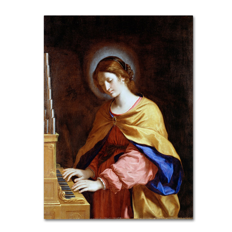 « st cecilia », reproduction sur toile tendue, H 19 po x l 14 po