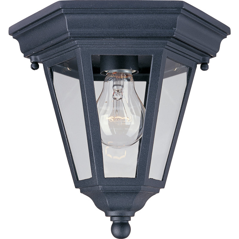 Treshawn 1 - Bulb Outdoor Flush Mount, Black
