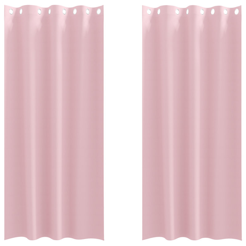 Tacorian Curtain Pair, Baby pink, 140cm Width x 260cm Drop