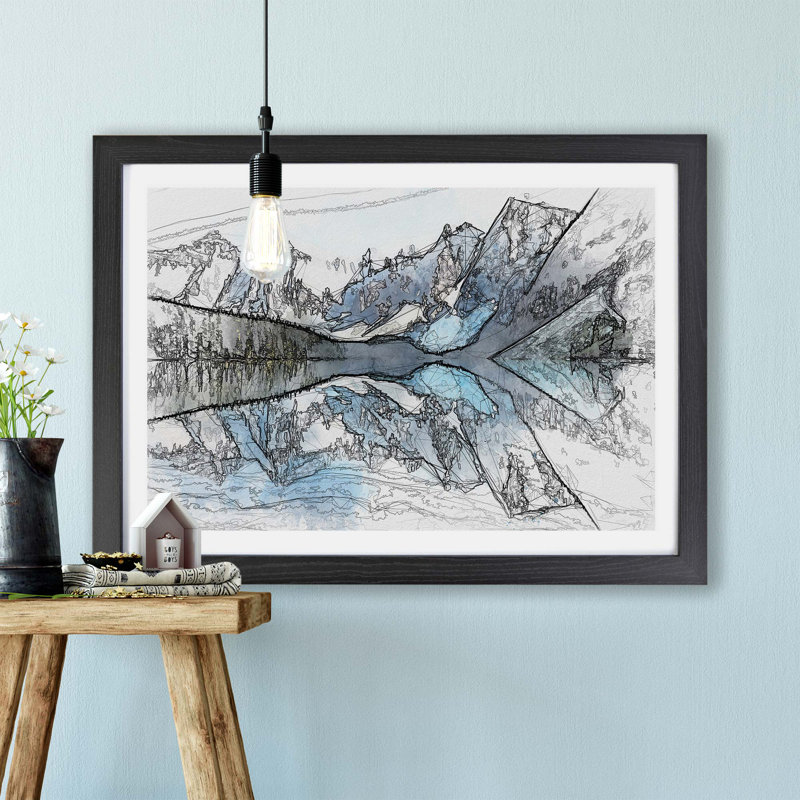 Morraine Lake in Banff Canada - Framed Print, Black, 62cm H x 87cm W x 2cm D