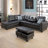 Plyler 97.2" Wide Modular Sectional with Ottoman-1531271663-1531271660