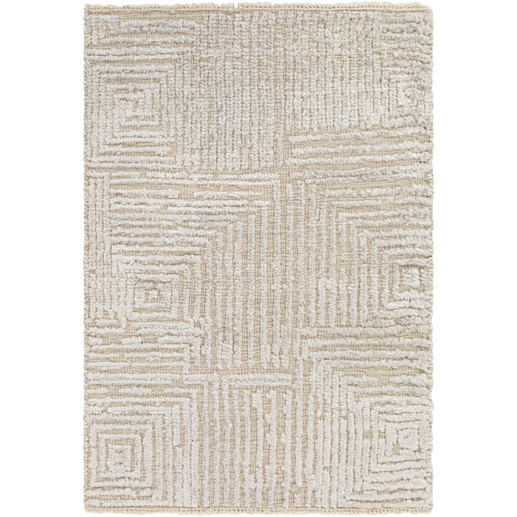 Tapis taupe noué à la main Sabbah