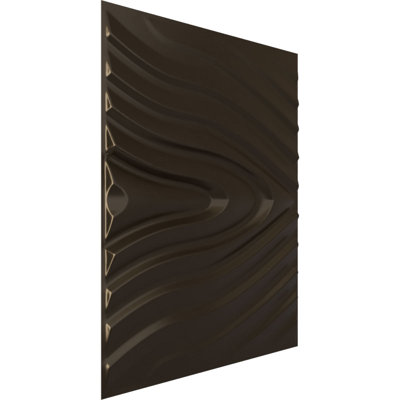 L 19 5/8 po x H 19 5/8 po Panneau mural décoratif 3D EnduraWall Kahuna, bronze foncé métallique (couvre 2,67 pieds carrés)