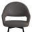 26" Faux Leather Counter Height Swivel Bar Stools-923409092-909672302