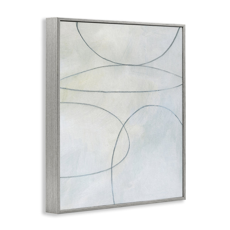 Oblong Shapes Doodle, art de la giclée encadrée par Victoria Barnes, H 14 po x l 11 po, Estampe numérique Farmhouse